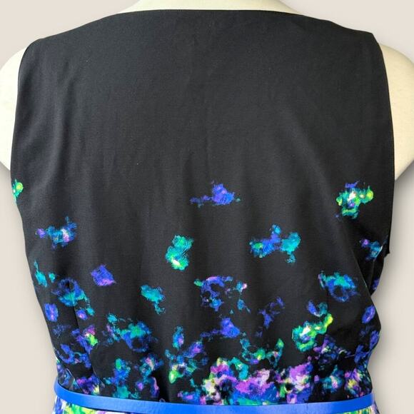 Lane Bryant Floral Sleeveless Sheath Casual Dress Belted Plus Size 22 Multicolor - Picture 8 of 12